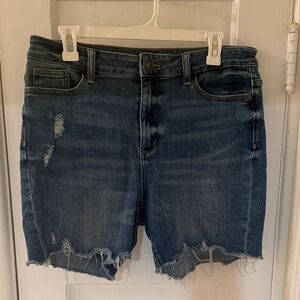 Judy Blue Distressed Denim Blue Women's Shorts